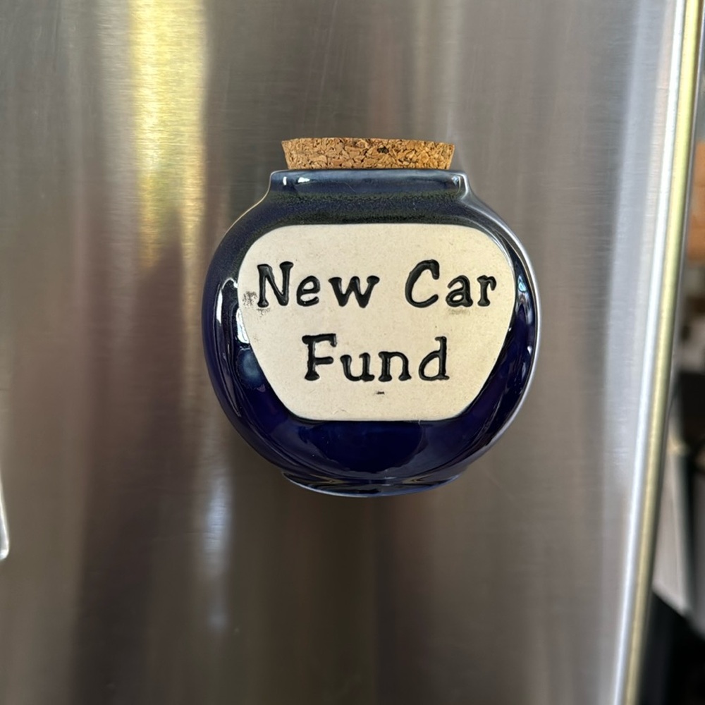 New Car Fund Piggy Bank for Fridge